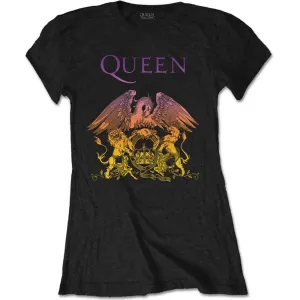 Queen tričko Gradient Crest Čierna XL