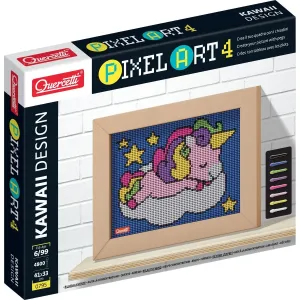 Quercetti Pixel Art 4 Kawaii Unicorn mozaika z kolíčkov