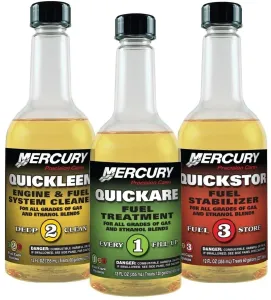 Quicksilver Quickare + Quickleen + Quickstor SET Aditívum Benzín