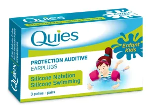 Quies Silikónové chrániče sluchu pre deti špeciálne na plávanie 3x2 ks #123740