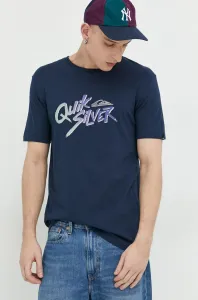 Bavlnené tričko Quiksilver tmavomodrá farba, s potlačou #7527716