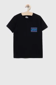 Detské bavlnené tričko Quiksilver čierna farba, vzorovaný #9079261