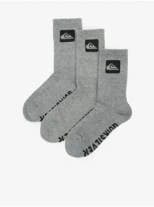 Quiksilver 3 CREW PACK M SOCK Pánske ponožky, sivá, veľkosť 40-45