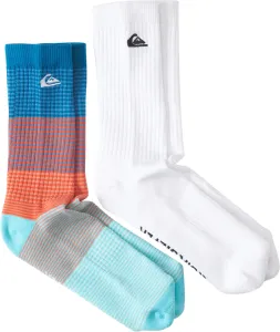 Sada dvoch párov ponožiek v bielej a modrej farbe Quiksilver