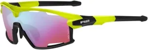 R2 Rocket Neon Yellow-Black Matt/Blue Revo Pink Cyklistické okuliare
