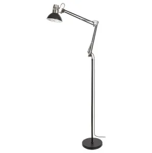 Podlahová moderná industriálna lampa, E27 1X MAX 40W, matná čier #1258738