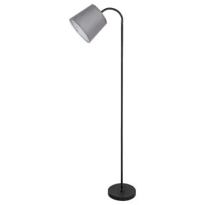 Podlahová moderná lampa E27 1X MAX 25W, šedá