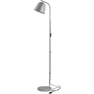 Podlahová moderná industriálna lampa, E27 1X MAX 25W, sivá