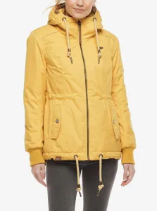 Žltá dámska zimná bunda s kapucou Ragwear Danka #723760