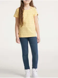 Žlté dievčenské vzorované tričko Ragwear Violka Chevron #667715
