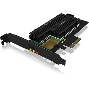 ICY BOX IB-PCI215M2-HSL PCIe rozširujúca karta na 2× M.2 SSD s chladičom