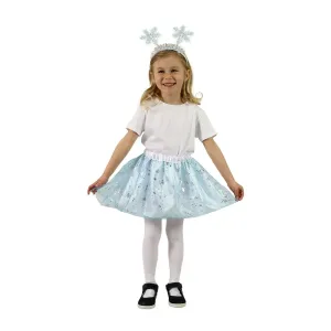 RAPPA - Detský kostým TUTU sukne s čelenkou zimné kráľovstvo