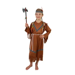 RAPPA - Detský kostým indiánka s čelenkou a perím (M) e-obal
