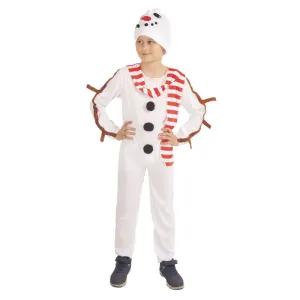 RAPPA - Detský kostým snehuliak s čiapkou a šálom (M) e-obal