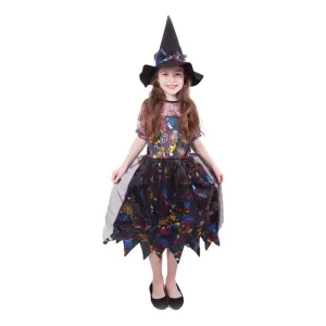 RAPPA - Detský kostým čarodejnica farebná (S)