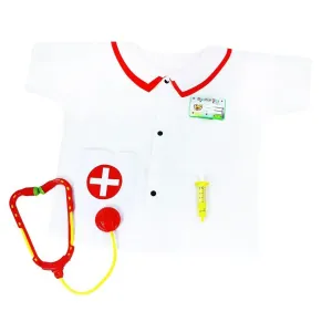 Rappa Detský kostým Zdravotnícky plášť s doplnkami