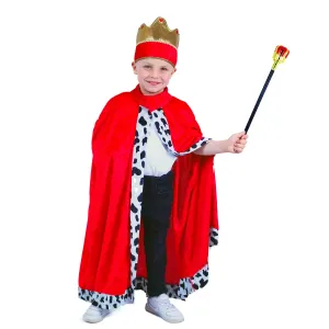 Rappa Detský kostým kráľovský plášť 104 - 136 cm
