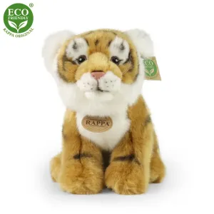RAPPA - Plyšový tiger hnedý sediaci 25 cm ECO-FRIENDLY
