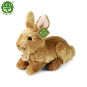 RAPPA - Plyšový králik hnedý ležiaci 23 cm ECO-FRIENDLY