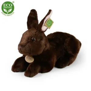 RAPPA - Plyšový králik hnedý ležiaci 36 cm ECO-FRIENDLY