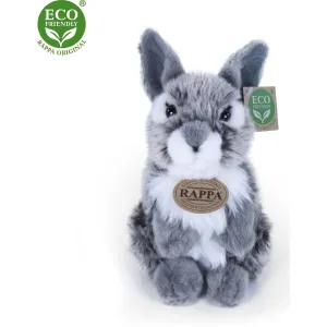 RAPPA - Plyšový zajac šedý sediaci 20 cm ECO-FRIENDLY