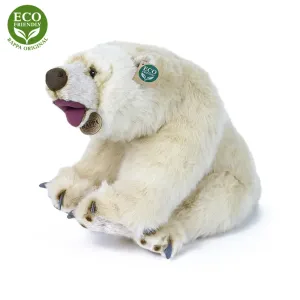 RAPPA - Plyšový ľadový medveď sediaci 43 cm ECO-FRIENDLY