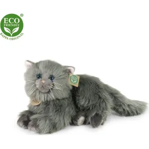 RAPPA - Plyšová perzská mačka sivá ležiaci 30 cm ECO-FRIENDLY