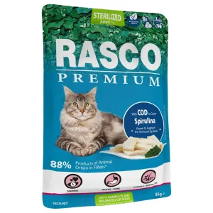 Rasco Kapsička Premium Cat Pouch Sterilized, Cod, Spirulina 85 g