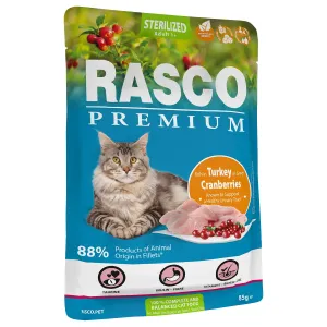 Rasco Kapsička Premium Cat Pouch Sterilized, Turkey, Cranberries 85 g