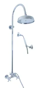 SLEZAK-RAV - Vodovodné batérie sprchová MORAVA RETRO s hlavovou a ručnou sprchou, Farba: chróm, Rozmer: 100 mm MK181.0 / 3