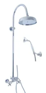 SLEZAK-RAV - Vodovodné batérie sprchová MORAVA RETRO s hlavovou a ručnou sprchou, Farba: chróm, Rozmer: 150 mm MK381.5 / 3