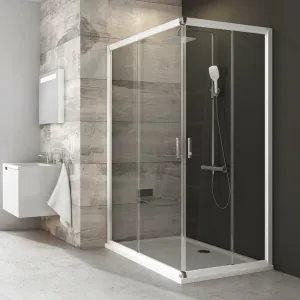 RAVAK - Blix Sprchové dvere BLRV2K 90 cm, biela/transparentné sklo 1XV70100Z1