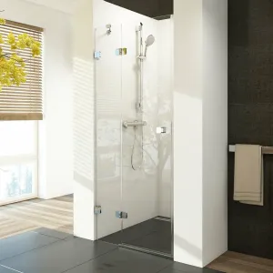 RAVAK - Brilliant Sprchové dvere dvojdielne BSD2-80 L, ľavé, 790 mm – 805 mm, farba chróm, sklo transparent 0UL4AA00Z1