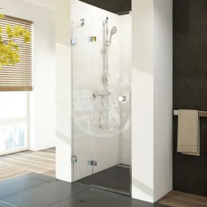RAVAK - Brilliant Sprchové dvere dvojdielne BSD2-100 L, ľavé, 990 mm – 1005 mm, farba chróm, sklo transparent 0ULAAA00Z1