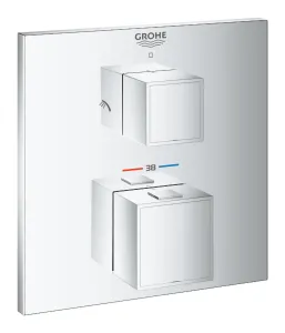 Grohe Grohtherm Cube - Termostatická batéria pod omietku na 2 spotrebiče, chróm 24154000