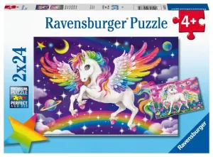 Ravensburger Puzzle 056774 Jednorožec a Pegas 2X24 Dielikov
