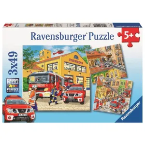 Ravensburger Puzzle Hasiči 3 x 49 dielikov