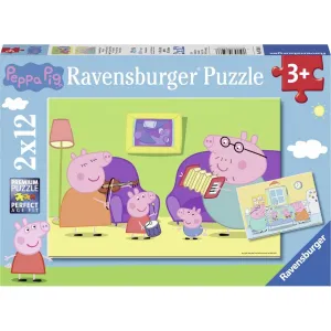 Ravensburger Puzzle Prasiatko Peppa 2 x 12 dielikov