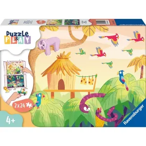 Ravensburger 055937 Puzzle & Play Výprava do džungle 2× 24 dielikov