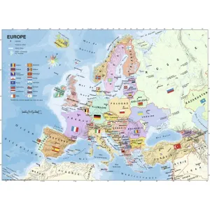Ravensburger puzzle 128419 Mapa Európy 200 dielikov