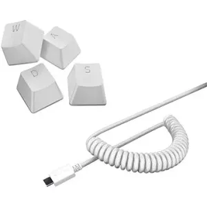 Razer PBT Keycap + Coiled Cable Upgrade Set – Mercury White – US/UK