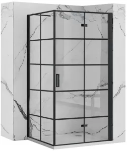 REA/S - Sprchovací kút Moliere dvere / stena 90x80 BLACK MOLDS090080B #6553211
