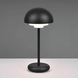 Čierna stolná lampa vrátane LED dobíjacieho a 3-stupňového dotykového stmievača - Maureen