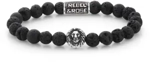 Rebel&Rose Obrúbený náramok Black Moon RR-8L021-S 19 cm - L