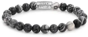Rebel&Rose Obrúbený náramok Black Wolf RR-80032-S 17,5 cm - M