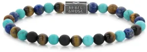 Rebel&Rose Obrúbený náramok Mix Turquoise 925 RR-6S006-S 16,5 cm - S
