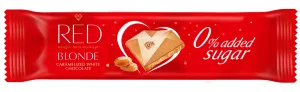 RED- biela mliečna čokoláda s karamelom  26g/ kartón 24ks