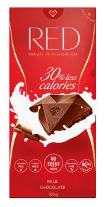 RED Mliečna čokoláda bez pridaného cukru 100 g