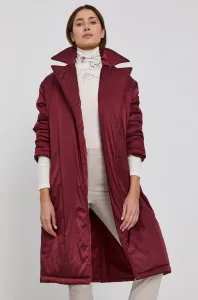 Kabát Red Valentino dámsky, bordová farba, zimný, oversize #175189