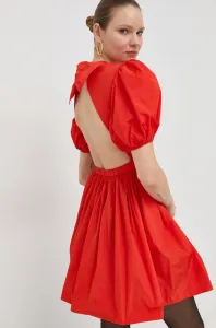 Šaty Red Valentino oranžová farba, mini, áčkový strih